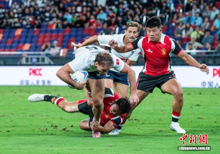 粤港澳全运会七人制橄榄球赛在香港启德体育园